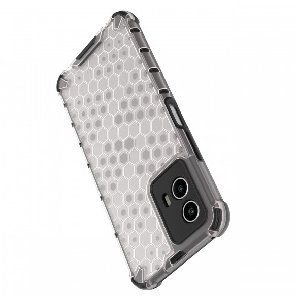 Honeycomb fodral pansarskydd med gelram Vivo Y55 / Y75 / Y33s / iQOO Z6 / iQOO U5 transparent