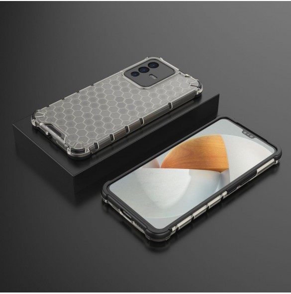 Honeycomb fodral pansarfodral med en gelram Vivo V23 5G svart
