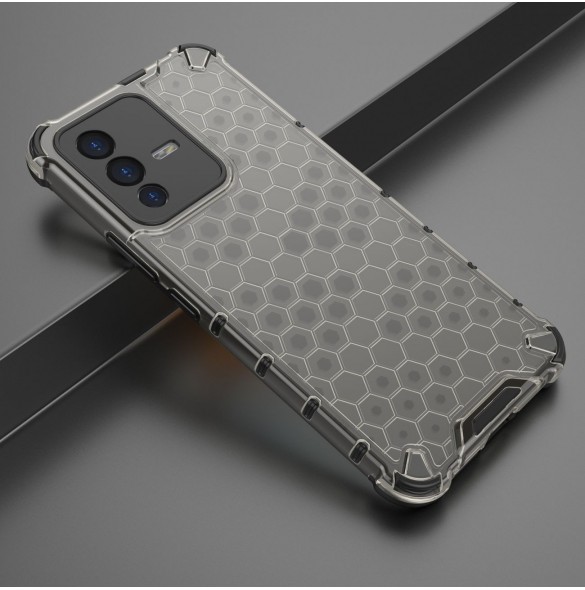 Honeycomb fodral pansarfodral med en gelram Vivo V23 5G svart