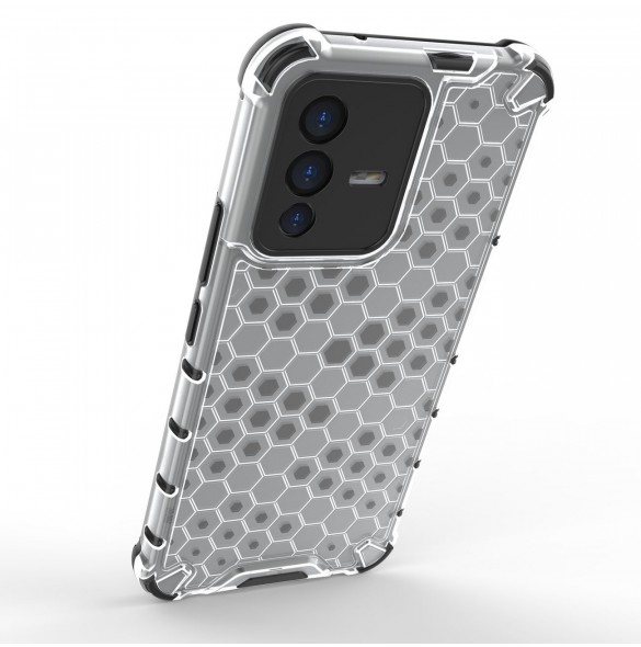 Honeycomb fodral pansarfodral med en gelram Vivo V23 5G svart