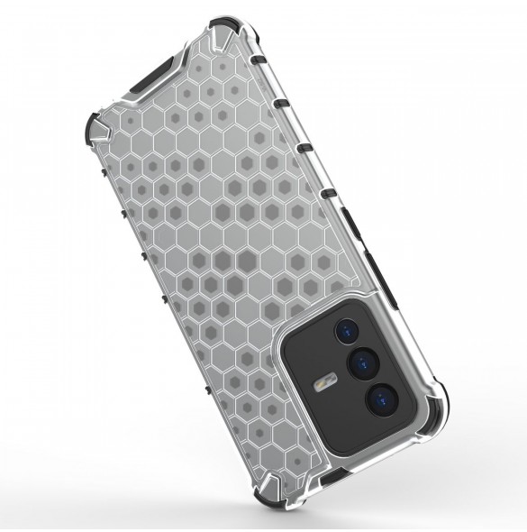 Honeycomb fodral pansarfodral med en gelram Vivo V23 5G svart