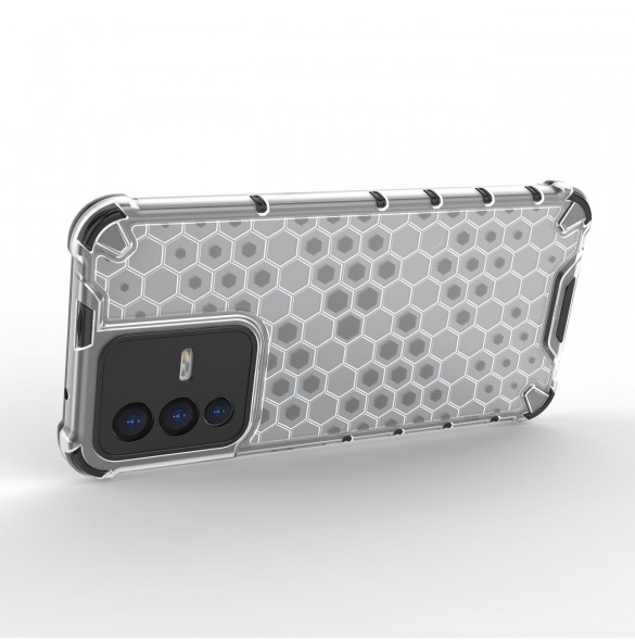 Honeycomb fodral pansarfodral med en gelram Vivo V23 5G svart