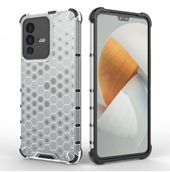 Honeycomb fodral pansarfodral med en gelram Vivo V23 5G svart