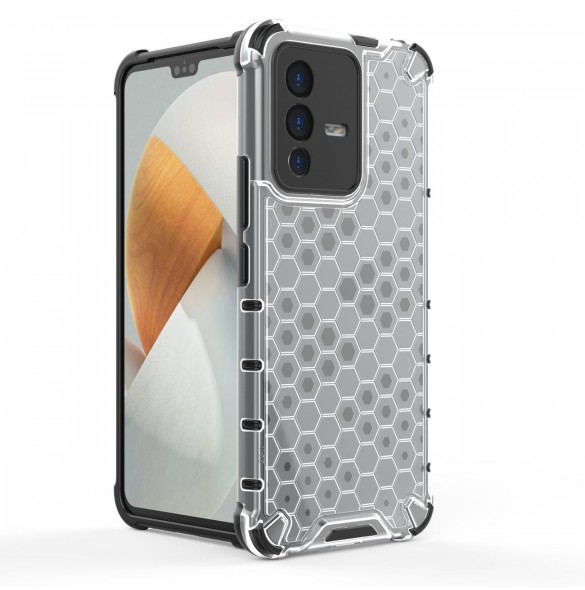 Honeycomb fodral pansarfodral med en gelram Vivo V23 5G svart