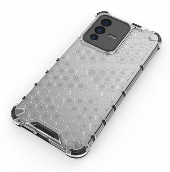 Honeycomb fodral pansarfodral med en gelram Vivo V23 5G svart
