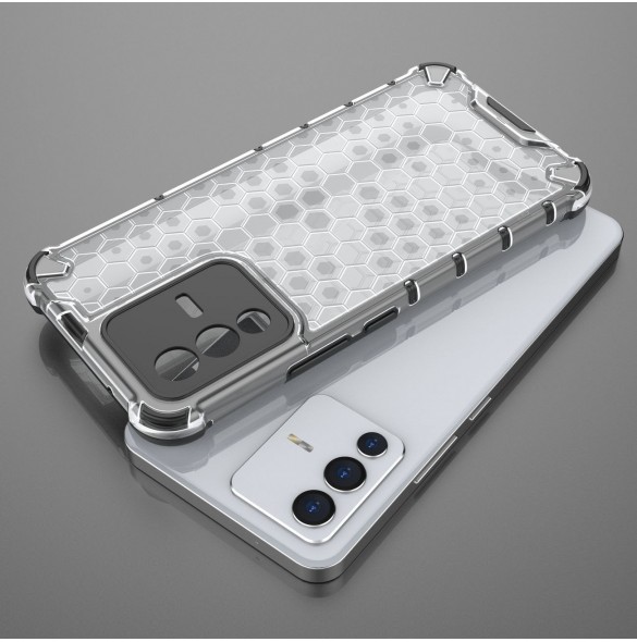 Honeycomb fodral pansarfodral med en gelram Vivo V23 5G svart