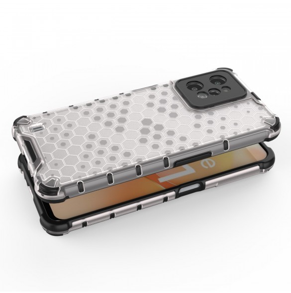 Honeycomb fodral pansarfodral med en gelram Realme C31 transparent
