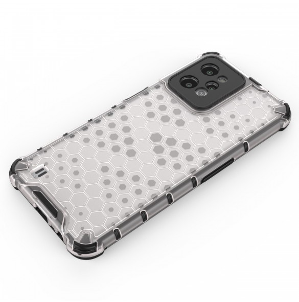 Honeycomb fodral pansarfodral med en gelram Realme C31 transparent