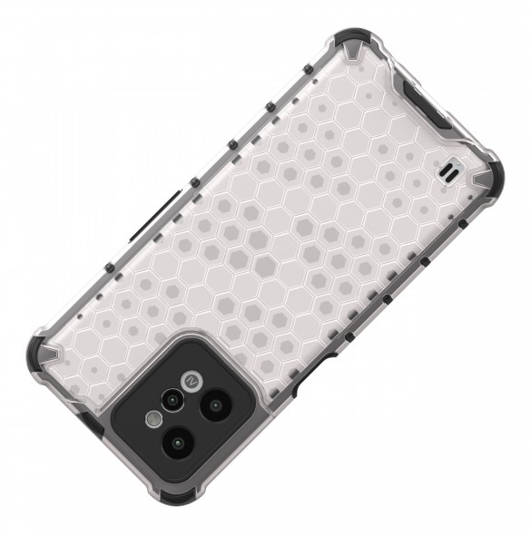 Honeycomb fodral pansarfodral med en gelram Realme C31 transparent