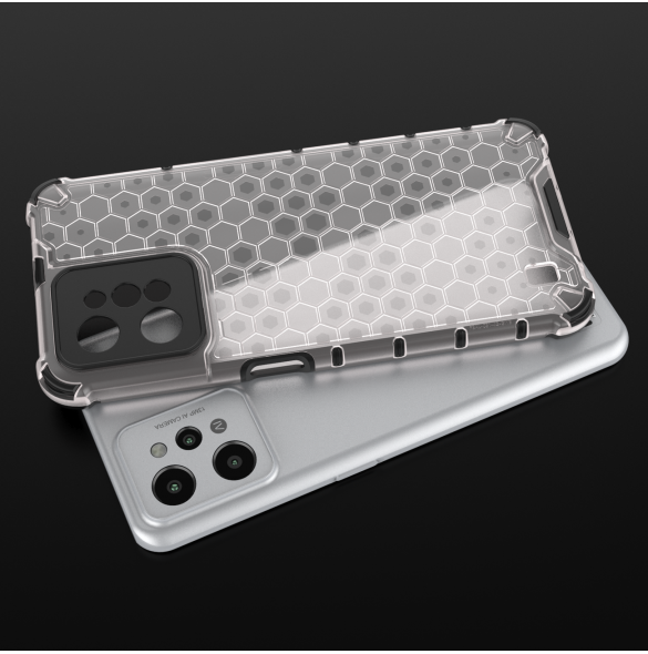Honeycomb fodral pansarfodral med en gelram Realme C31 transparent