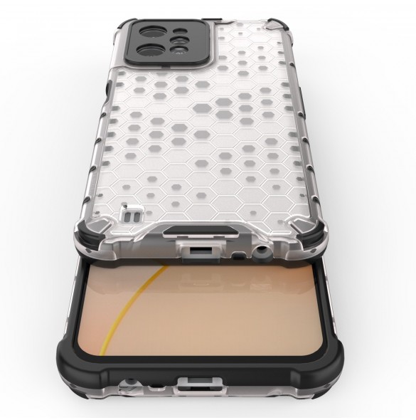 Honeycomb fodral pansarfodral med en gelram Realme C31 transparent