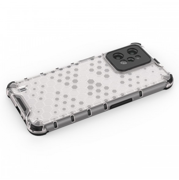 Honeycomb fodral pansarfodral med en gelram Realme C31 transparent