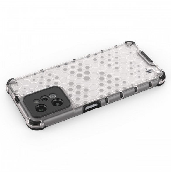 Honeycomb fodral pansarfodral med en gelram Realme C31 transparent