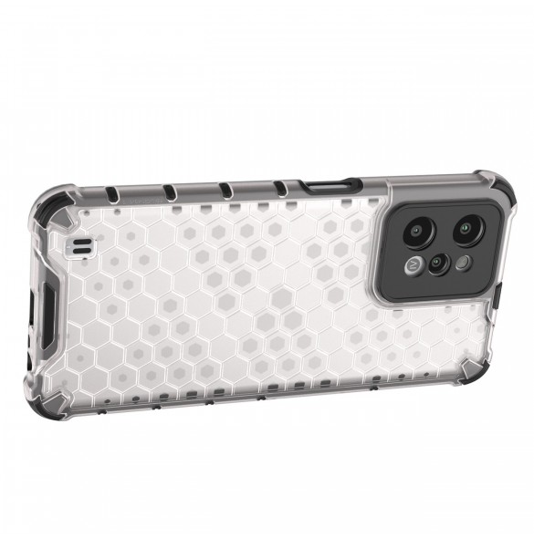 Honeycomb fodral pansarfodral med en gelram Realme C31 transparent
