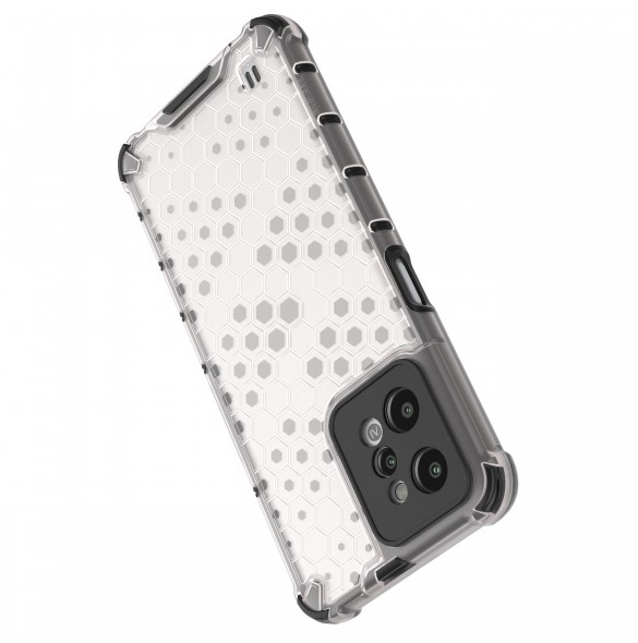 Honeycomb fodral pansarfodral med en gelram Realme C31 transparent