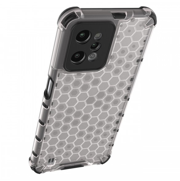 Honeycomb fodral pansarfodral med en gelram Realme C31 transparent