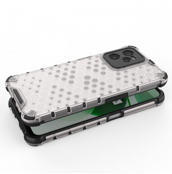 Honeycomb fodral pansarfodral med en gelram Realme C35 transparent