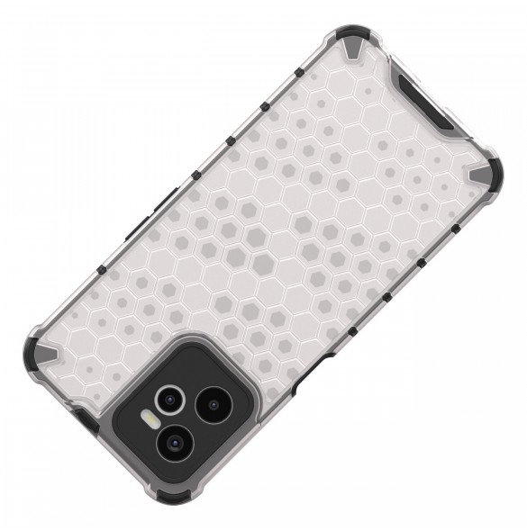 Honeycomb fodral pansarfodral med en gelram Realme C35 transparent