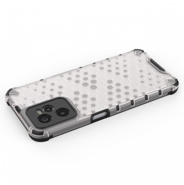 Honeycomb fodral pansarfodral med en gelram Realme C35 transparent