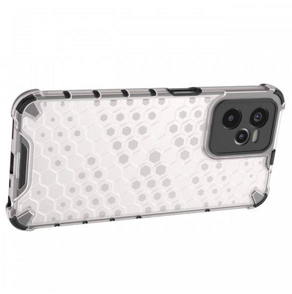 Honeycomb fodral pansarfodral med en gelram Realme C35 transparent