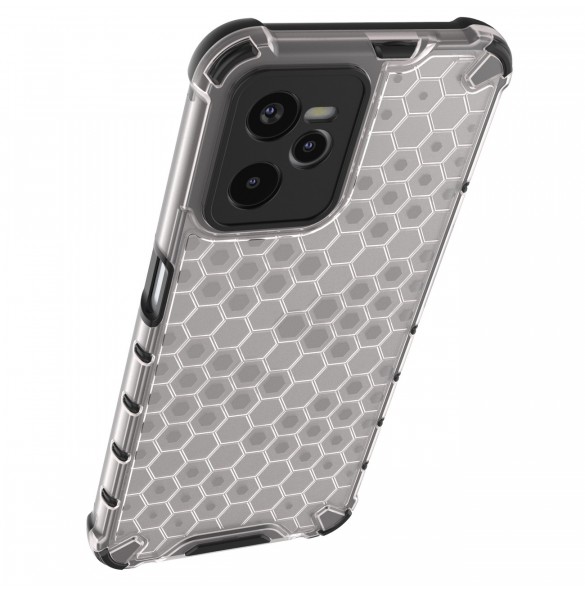 Honeycomb fodral pansarfodral med en gelram Realme C35 transparent