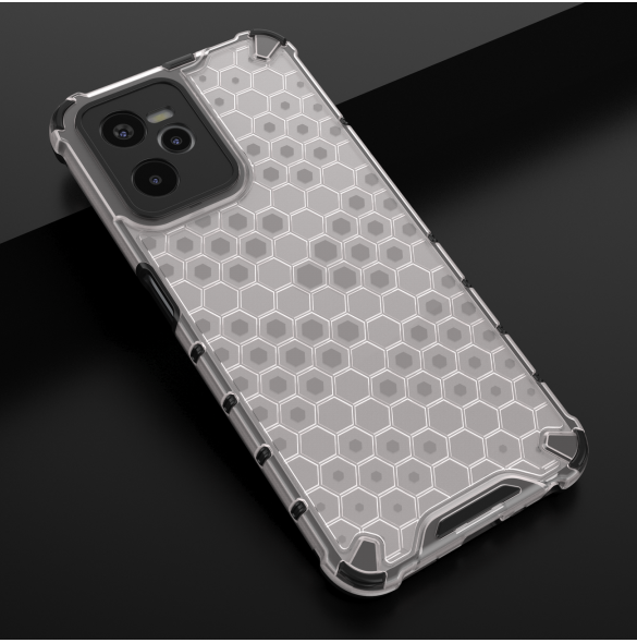 Honeycomb fodral pansarfodral med en gelram Realme C35 transparent