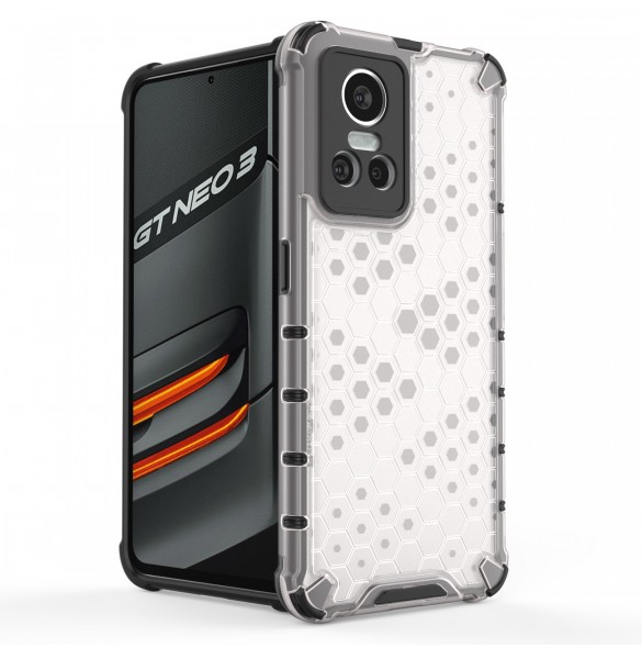 Honeycomb fodral pansarfodral med en gelram Realme GT Neo 3 svart