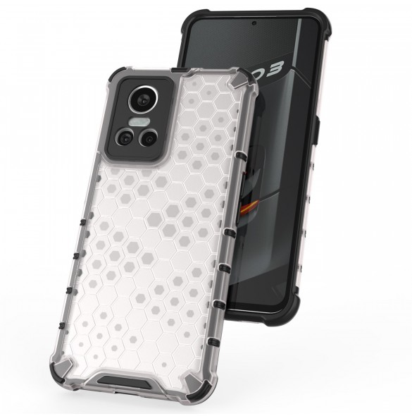 Honeycomb fodral pansarfodral med en gelram Realme GT Neo 3 svart