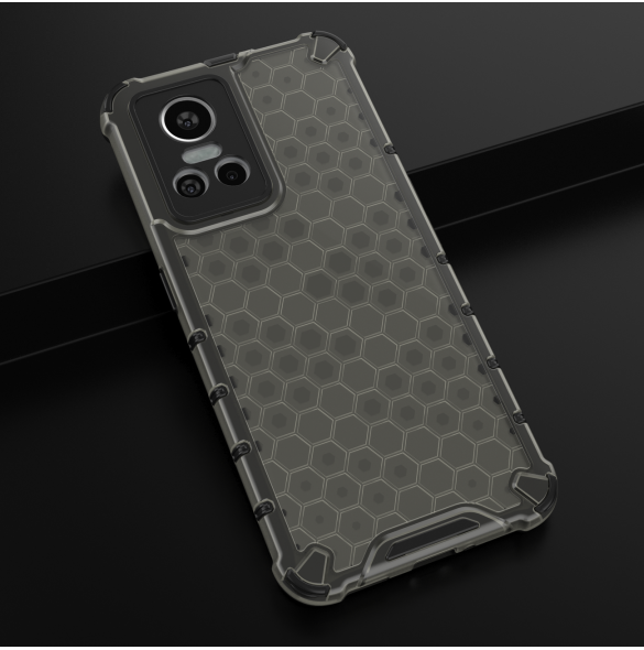 Honeycomb fodral pansarfodral med en gelram Realme GT Neo 3 svart