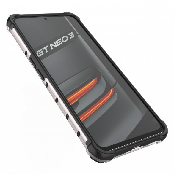 Honeycomb fodral pansarfodral med en gelram Realme GT Neo 3 transparent