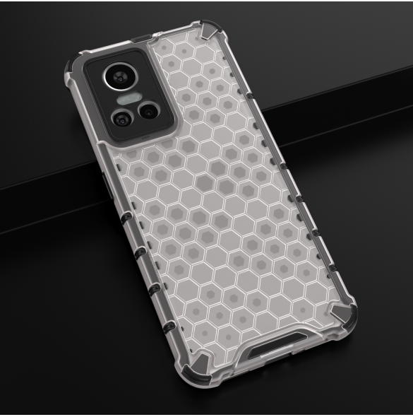 Honeycomb fodral pansarfodral med en gelram Realme GT Neo 3 transparent