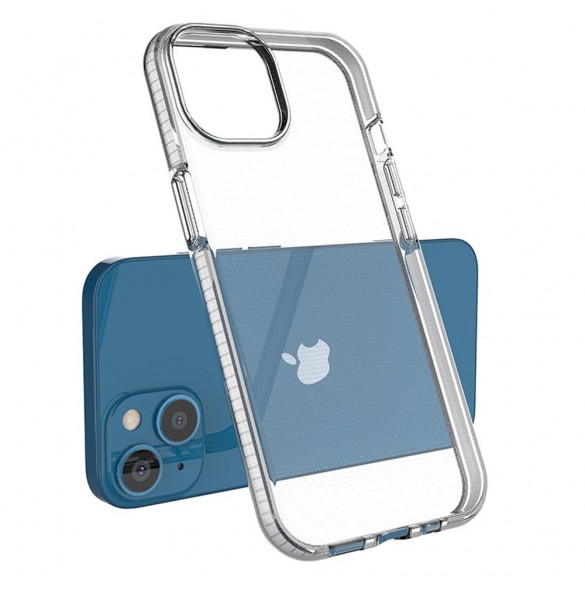 Spring Case fodral för iPhone 14 silikonfodral med en ram svart