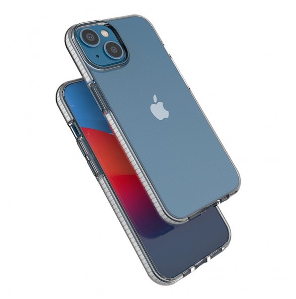 Spring Case fodral för iPhone 14 silikonfodral med en ram svart