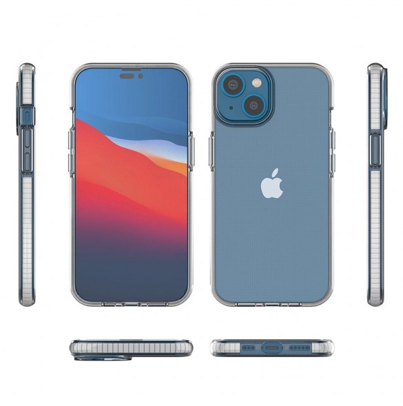 Spring Case fodral för iPhone 14 silikonfodral med en ram ljusblå