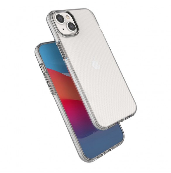 Spring Case fodral för iPhone 14 Plus silikonfodral med en ram ljusrosa