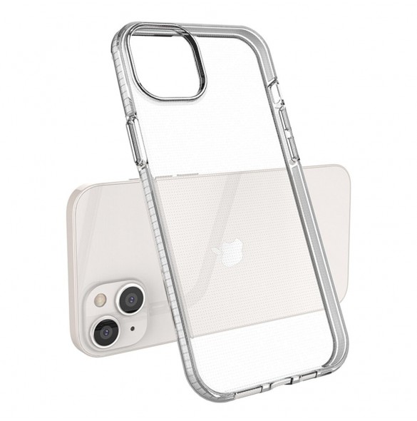 Spring Case fodral för iPhone 14 Plus silikonskal med ram ljusblå