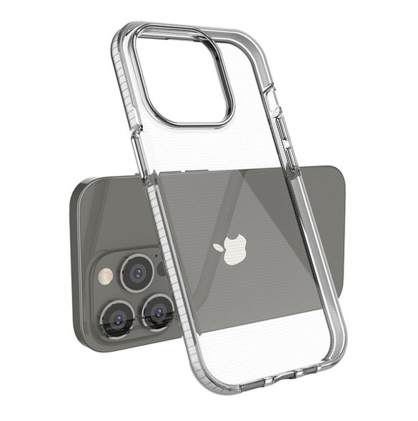Spring Case fodral för iPhone 14 Pro silikonfodral med en ram svart