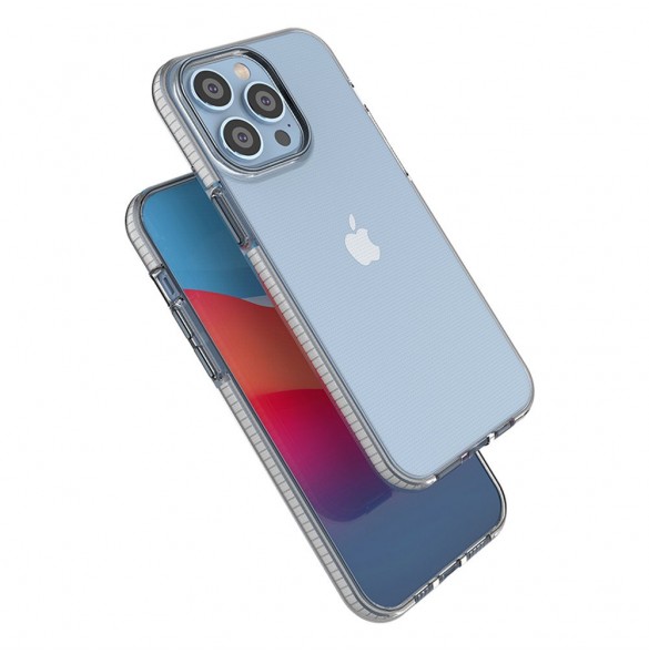 Spring Case fodral för iPhone 14 Pro Max silikonskal med ram svart