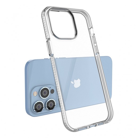 Spring Case för iPhone 14 Pro Max silikonskal med ram ljusblå