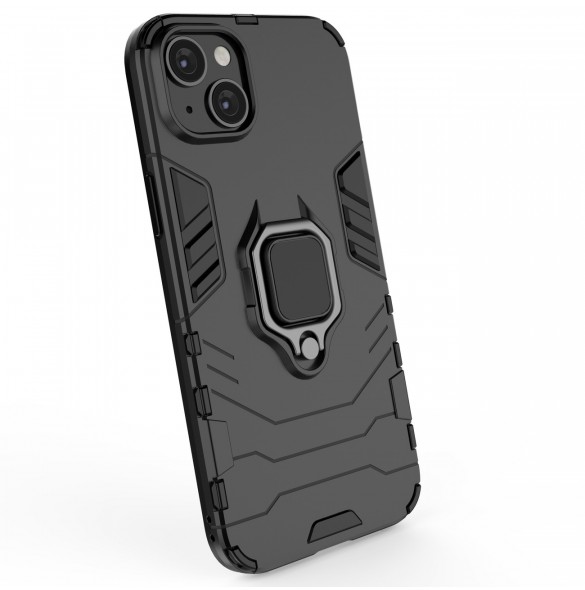 Ring Armour fodral till iPhone 14 Pro pansarskal magnetisk hållare ring svart