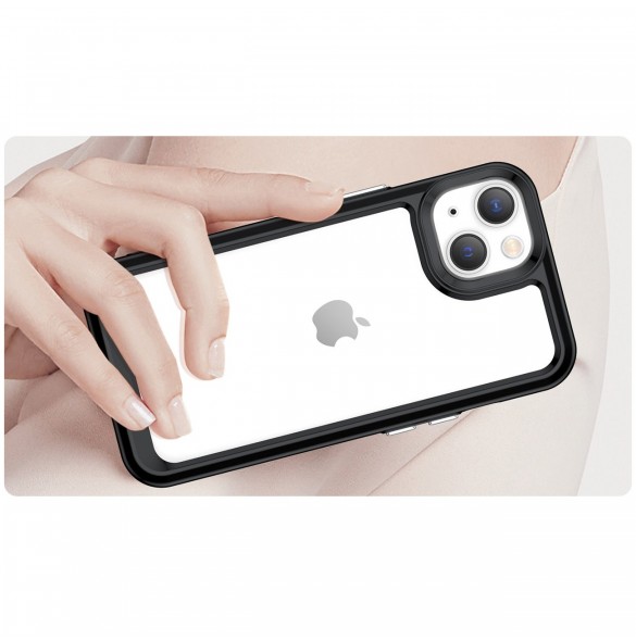 Outer Space Case iPhone 14 Plus hårt skal med en gelram svart