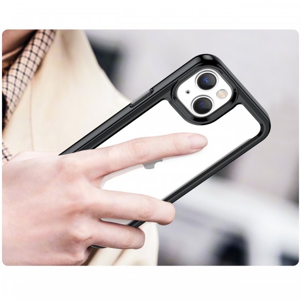 Outer Space Case iPhone 14 Plus hårt skal med en gelram svart