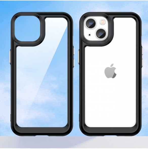 Outer Space Case iPhone 14 Plus hårt skal med en gelram svart