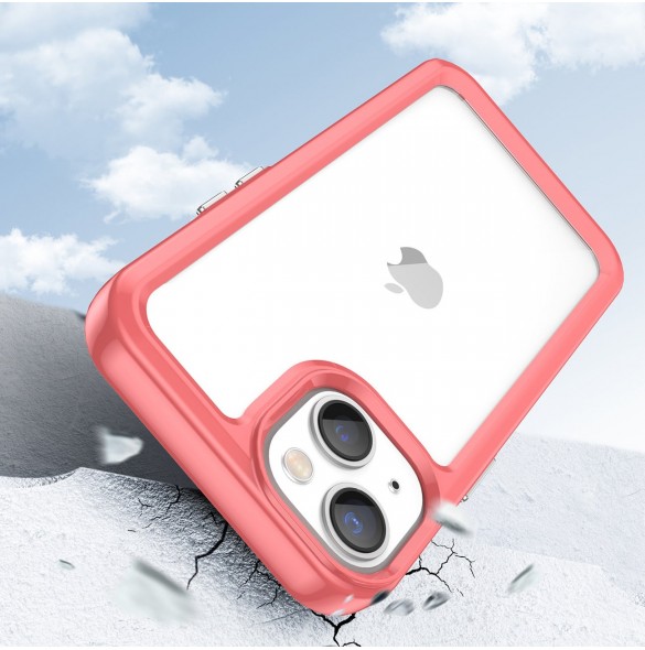 Outer Space Case iPhone 14 Plus hårt skal med en röd gelram