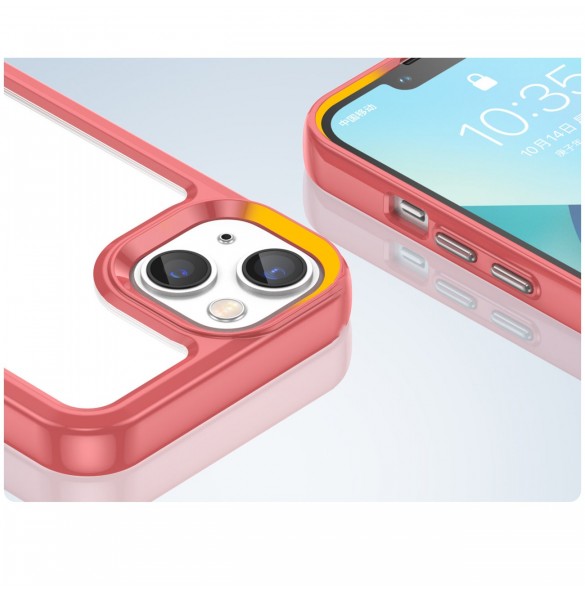 Outer Space Case iPhone 14 Plus hårt skal med en röd gelram