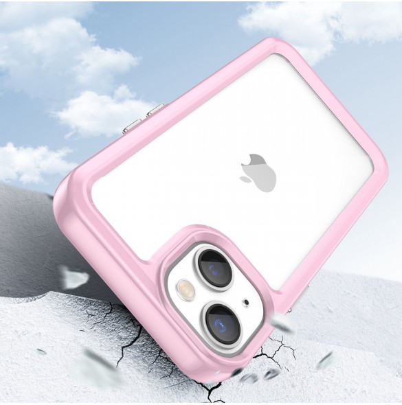 Outer Space Case iPhone 14 Plus hårt skal med en rosa gelram
