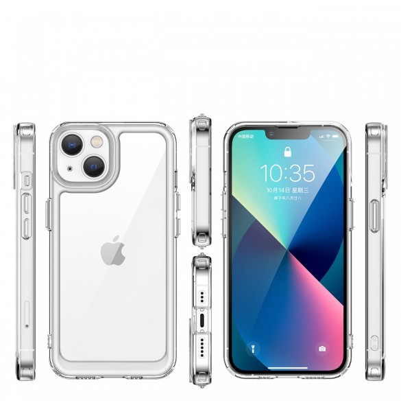 Outer Space Case iPhone 14 Plus hårt skal med en genomskinlig gelram