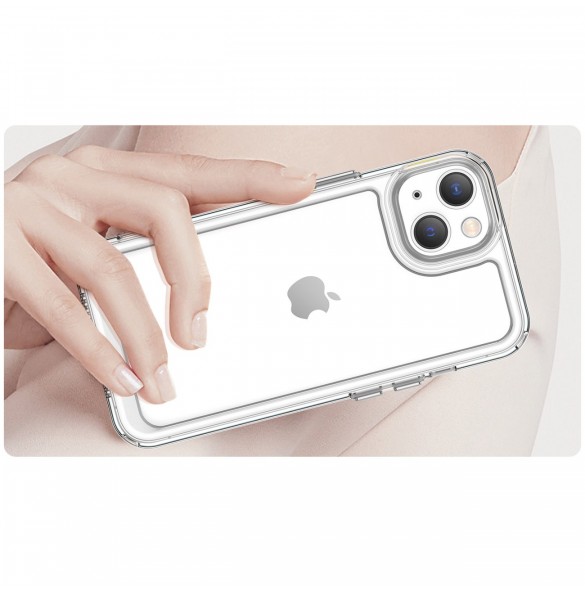Outer Space Case iPhone 14 Plus hårt skal med en genomskinlig gelram