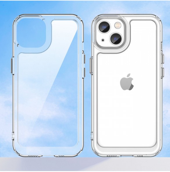 Outer Space Case iPhone 14 Plus hårt skal med en genomskinlig gelram