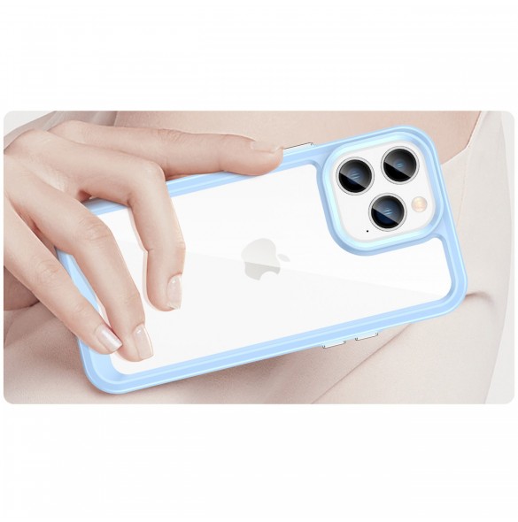 Outer Space Case iPhone 14 Pro hårt skal med en blå gelram